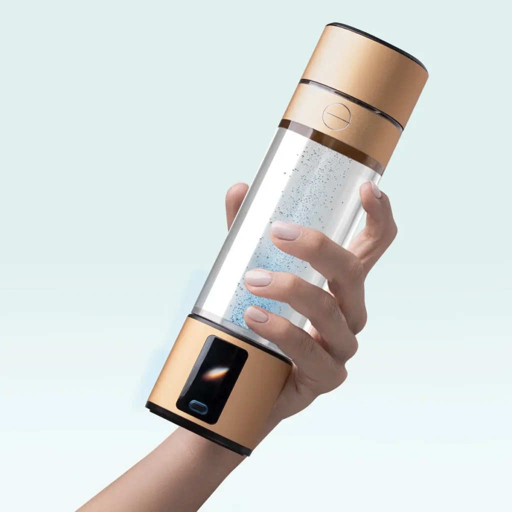 Gold hydrogen water bottles