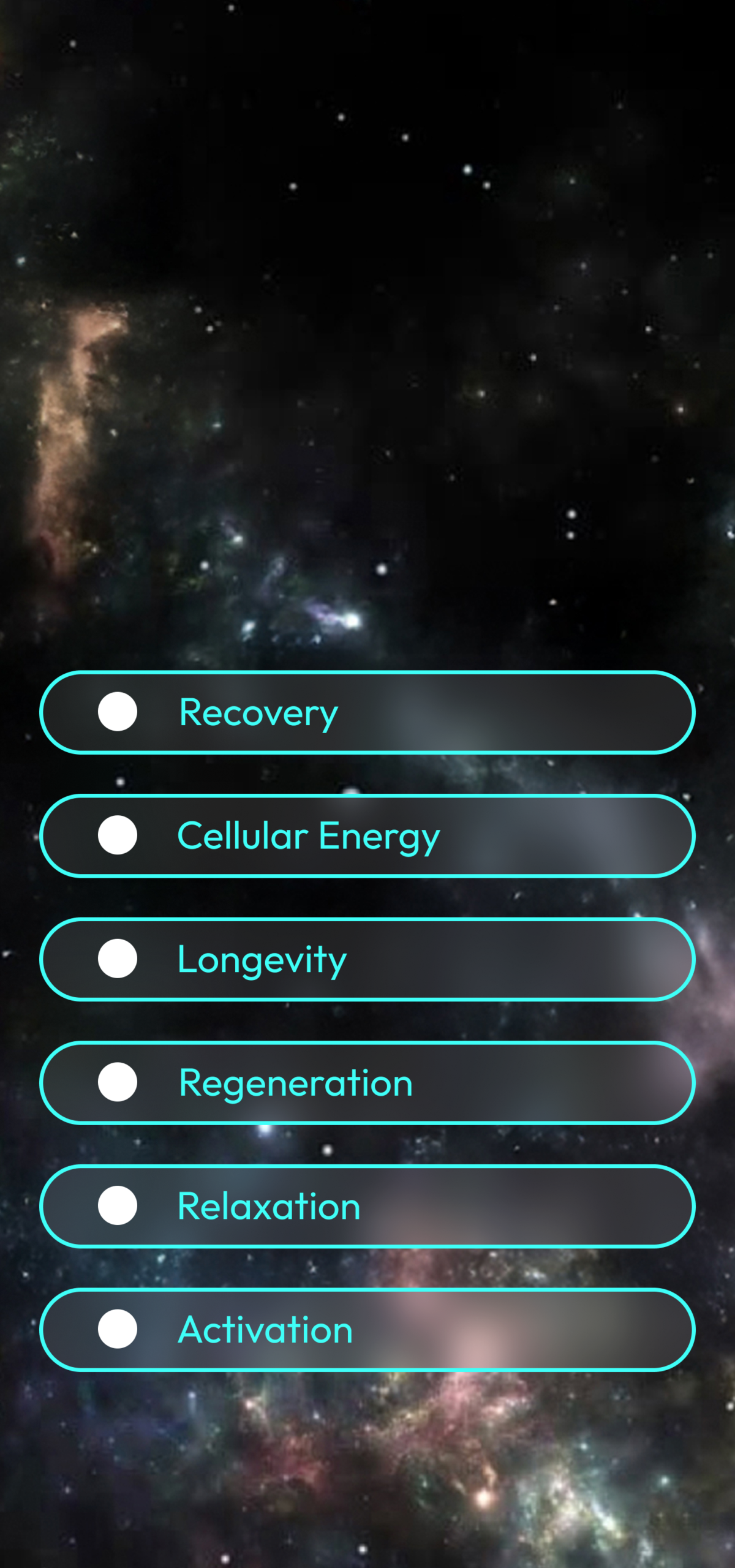 Recovery, Energy, Longevity, Relaxation.